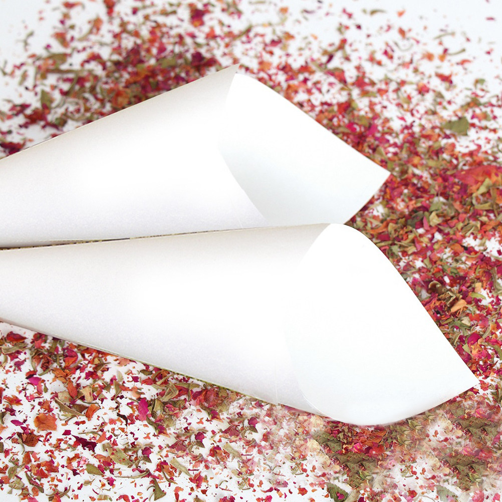 Papercraft Supply Confetti - 60 pièces, cônes en papier kraft