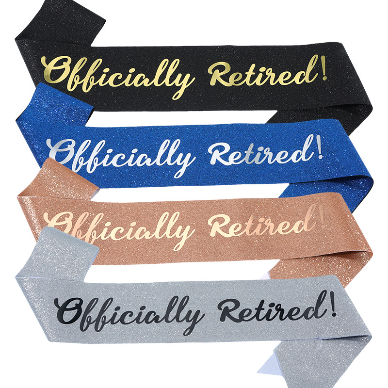 Birthday Sash Glitter - Ceinture à la retraite officielle en