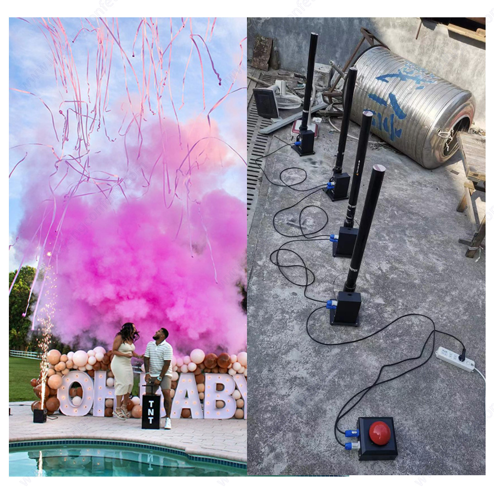 Confetti Cannon Tube - Machine à canon électrique à confettis,