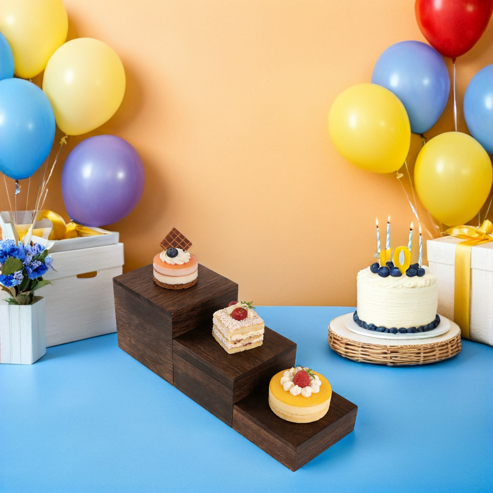 3 présentoirs à gâteaux en boi - Cupcake Stand Tier avis et prix