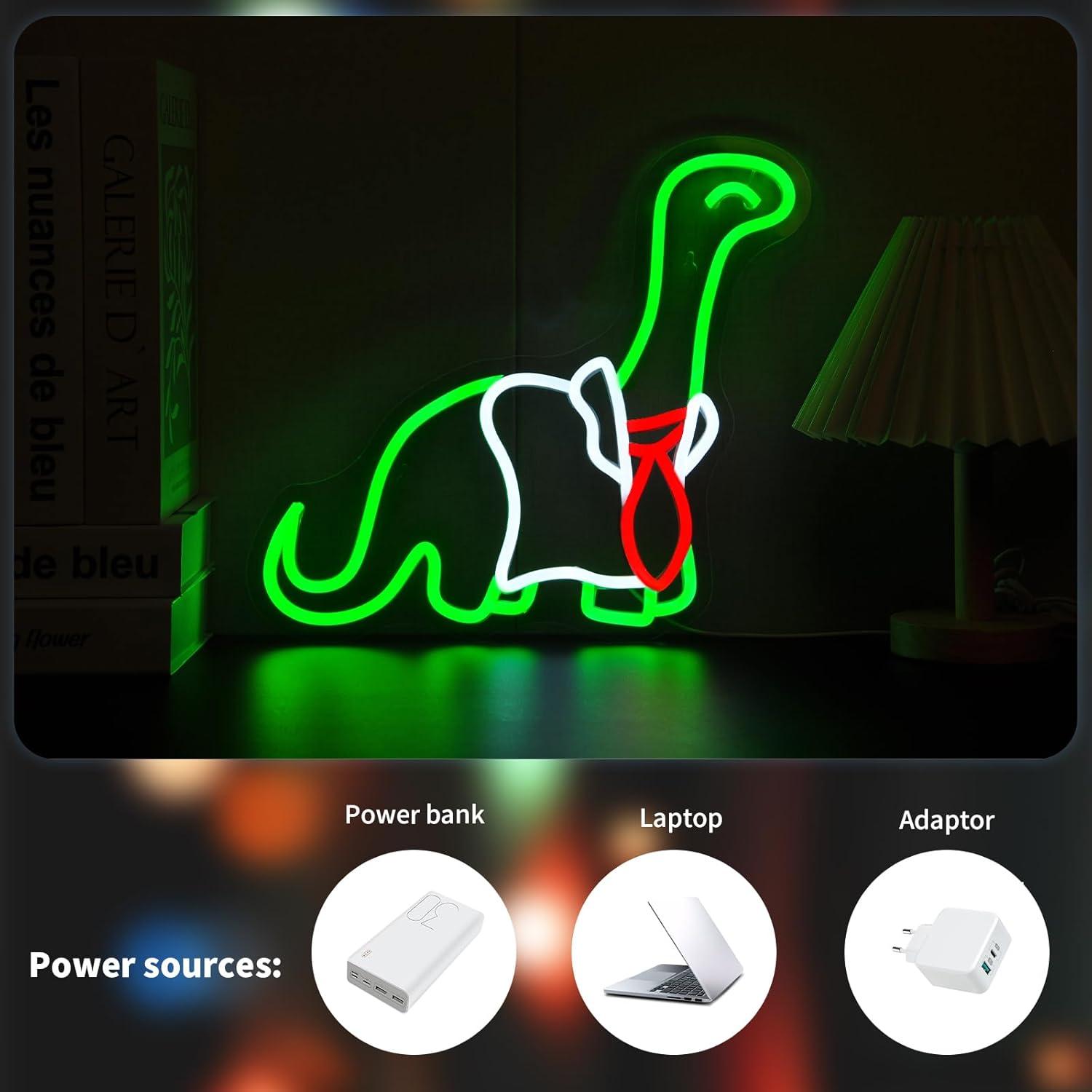 Enseigne néon dinosaure, lumiè - Neon Sign Party avis et prix